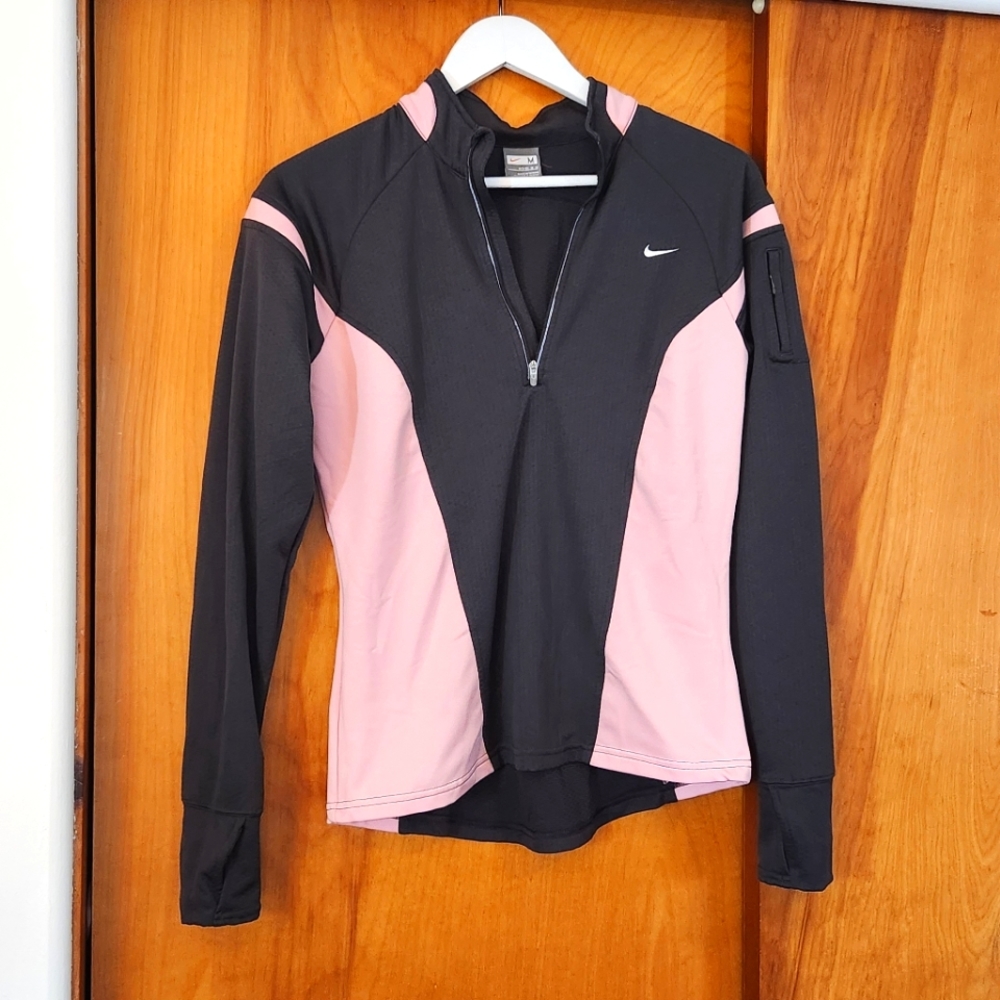 Nike Black and Pink Women's Top